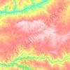 Topografische kaart Monroy, hoogte, reliëf