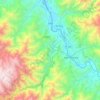 Topografische kaart Sivia, hoogte, reliëf