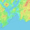 Topografische kaart Saint John, hoogte, reliëf