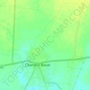 Topografische kaart Chandurbazar, hoogte, reliëf