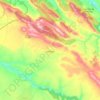 Topografische kaart Deleitosa, hoogte, reliëf