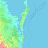 Topografische kaart Great Sandy National Park, hoogte, reliëf