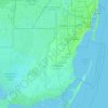Topografische kaart Condado de Miami-Dade, hoogte, reliëf