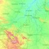 Topografische kaart Ballari, hoogte, reliëf