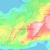 Topografische kaart Hafnarfjordur, hoogte, reliëf