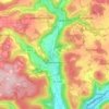 Topografische kaart Unterleinleiter, hoogte, reliëf