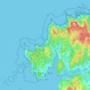 Topografische kaart Camariñas, hoogte, reliëf