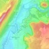 Topografische kaart Monnet-la-Ville, hoogte, reliëf