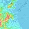 Topografische kaart Kanda, hoogte, reliëf