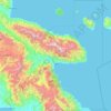 Topografische kaart Morobe, hoogte, reliëf
