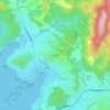 Topografische kaart Lindisfarne, hoogte, reliëf