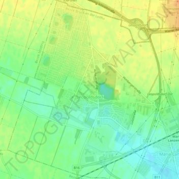 Topografische kaart Leopoldsdorf, hoogte, reliëf