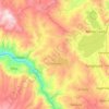 Topografische kaart Túpac Amaru, hoogte, reliëf