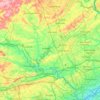 Topografische kaart Montgomery County, hoogte, reliëf