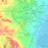 Topografische kaart Huerta Sur, hoogte, reliëf