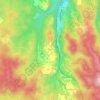 Topografische kaart Salles-de-Belvès, hoogte, reliëf