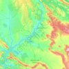 Topografische kaart Herrera del Duque, hoogte, reliëf
