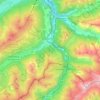 Topografische kaart Gries am Brenner, hoogte, reliëf