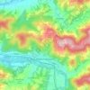 Topografische kaart Maków Podhalański, hoogte, reliëf