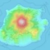 Topografische kaart Saba, hoogte, reliëf