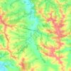 Topografische kaart Dému, hoogte, reliëf