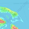 Topografische kaart Isla Cheniao, hoogte, reliëf
