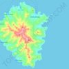 Topografische kaart Hakahau, hoogte, reliëf