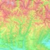 Topografische kaart დუშეთის მუნიციპალიტეტი, hoogte, reliëf