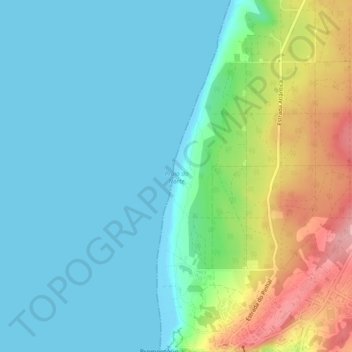 Topografische kaart Praia do Norte, hoogte, reliëf