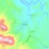 Topografische kaart Algámitas, hoogte, reliëf