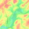 Topografische kaart Davy Crockett Lake, hoogte, reliëf
