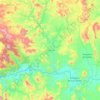 Topografische kaart Huetamo, hoogte, reliëf