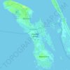 Topografische kaart Roanoke Island, hoogte, reliëf