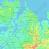 Topografische kaart Howick, hoogte, reliëf