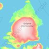 Topografische kaart Komsomolets Island, hoogte, reliëf