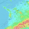 Topografische kaart Mitoyo, hoogte, reliëf