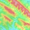 Topografische kaart Ropienka, hoogte, reliëf