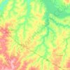 Topografische kaart Glicério, hoogte, reliëf