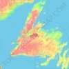 Topografische kaart Isla de Terranova, hoogte, reliëf