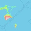 Topografische kaart Chatham Islands, hoogte, reliëf