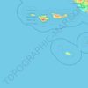Topografische kaart Channel Islands, hoogte, reliëf