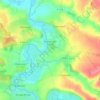Topografische kaart Erlen, hoogte, reliëf