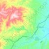 Topografische kaart Bédar, hoogte, reliëf
