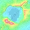 Topografische kaart Taal Crater Lake, hoogte, reliëf
