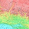 Topografische kaart Provinz Gandaki, hoogte, reliëf