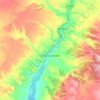 Topografische kaart Cuevas Labradas, hoogte, reliëf