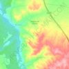 Topografische kaart Yanguas de Eresma, hoogte, reliëf