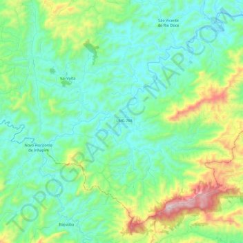 Topografische kaart Vai-Volta, hoogte, reliëf