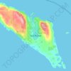 Topografische kaart Isla Picton, hoogte, reliëf