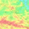 Topografische kaart Janzé, hoogte, reliëf